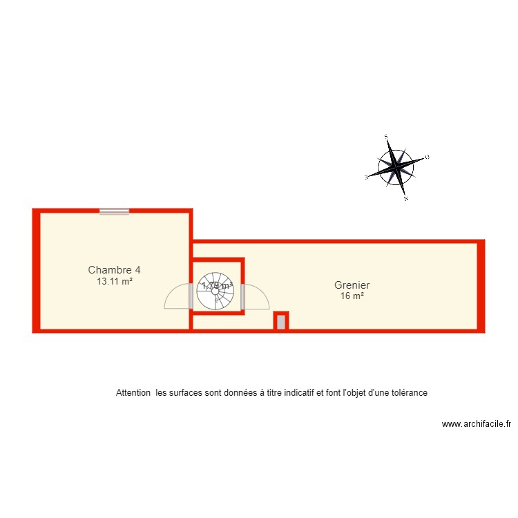 BI 6178  étage 2 non côté. Plan de 0 pièce et 0 m2