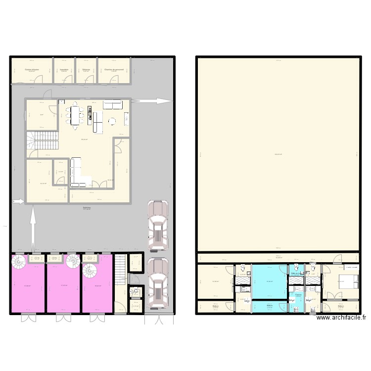 maison ahoué. Plan de 33 pièces et 853 m2