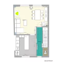 Bas avec cuisson salon condamn&eacute;