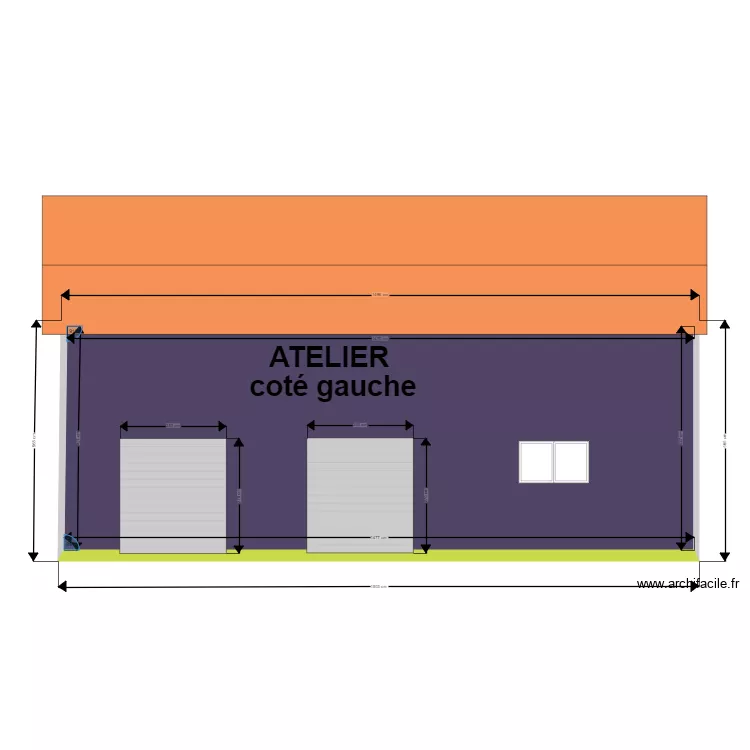 ATELIER coté gauche. Plan de ATELIER coté gauche. Plan de