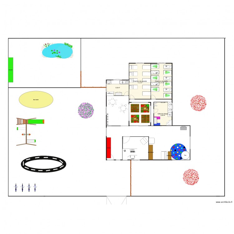 Crèche. Plan de 0 pièce et 0 m2