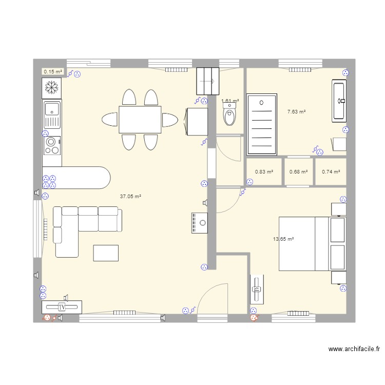 cyriac rdc prise. Plan de 0 pièce et 0 m2