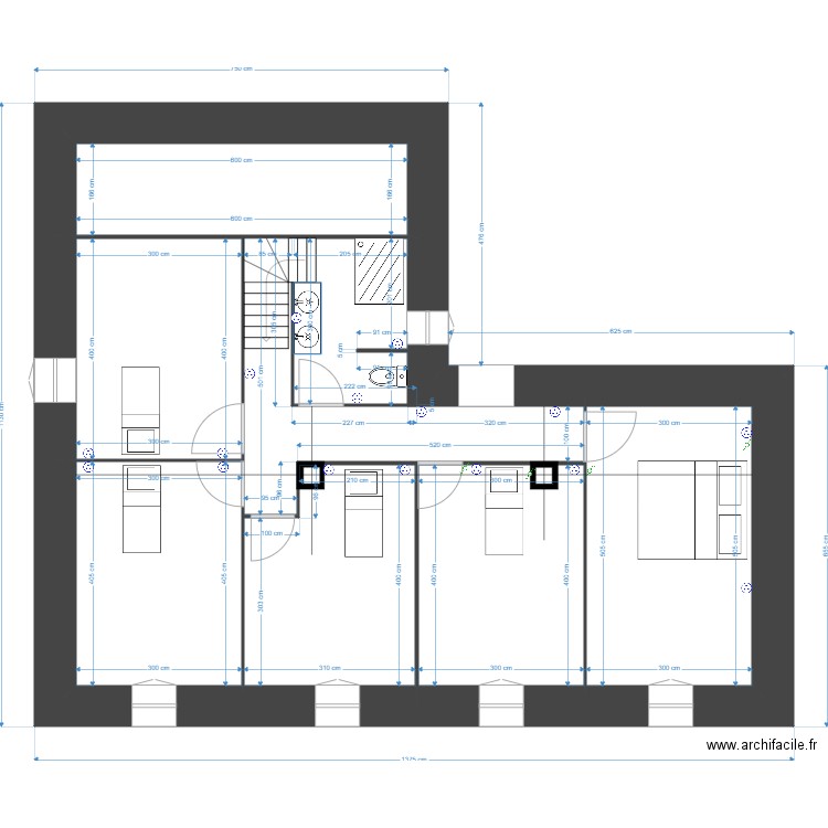 BERGERIE ETAGE PC FINAL. Plan de 7 pièces et 88 m2