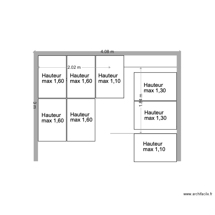 Salle stock sous décrochage . Plan de 0 pièce et 0 m2