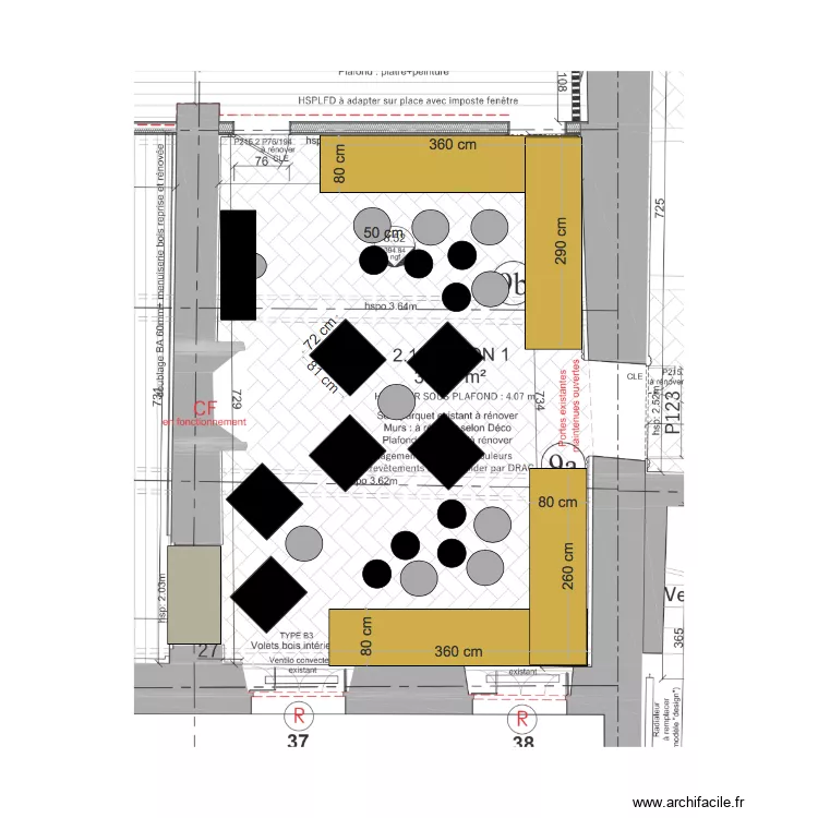 Salon 1 new. Plan de 
