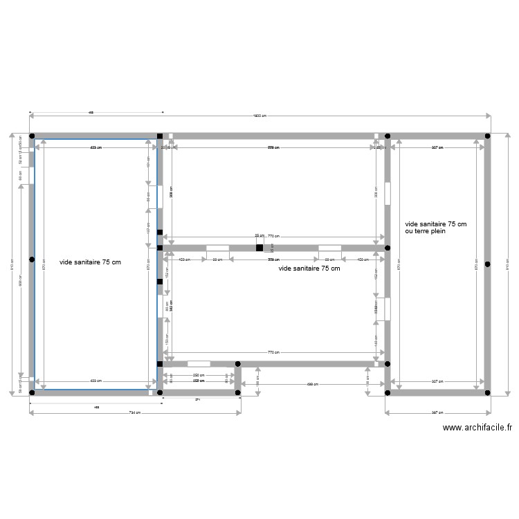 nouveau vide sanitaire. Plan de 0 pièce et 0 m2