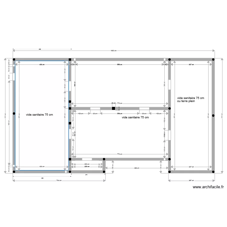 nouveau vide sanitaire. Plan de 