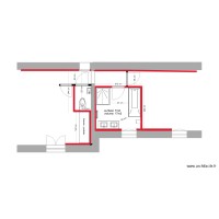 plan sdb + wc etage 1/25°