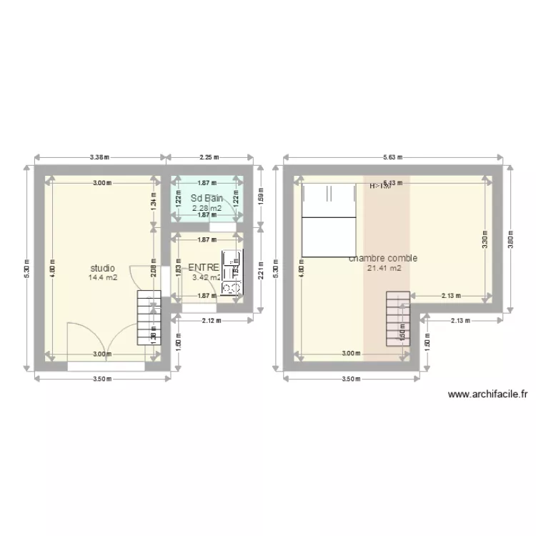 studio rdc. Plan de studio rdc. Plan de