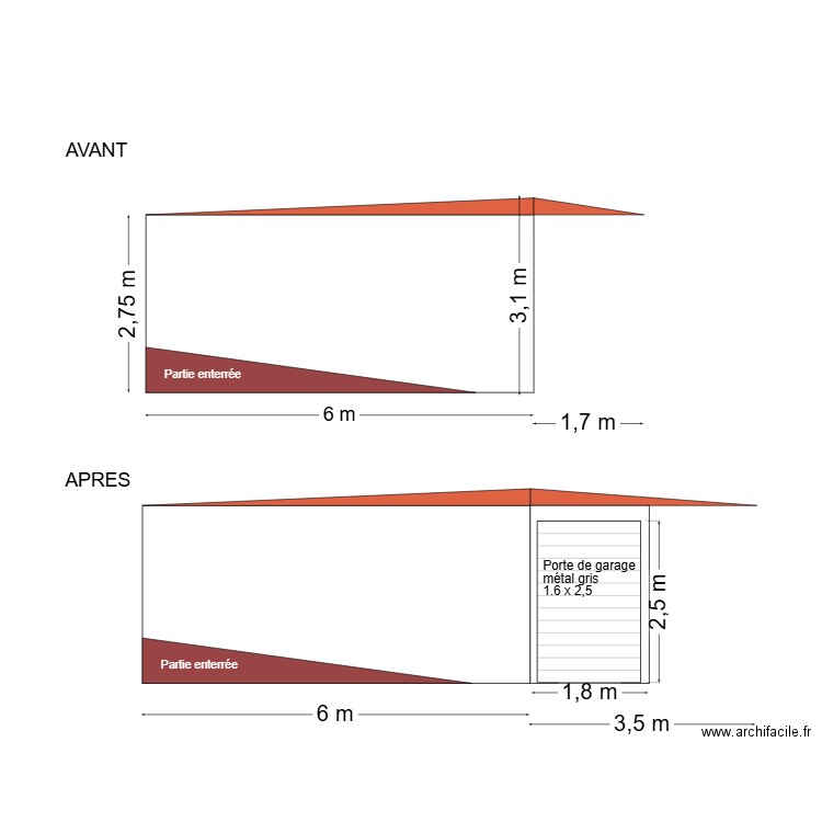 V2 FACADE NORD. Plan de 0 pièce et 0 m2