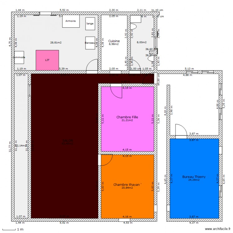 travaux 1. Plan de 0 pièce et 0 m2