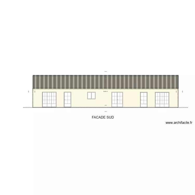 FACADE SUD. Plan de 