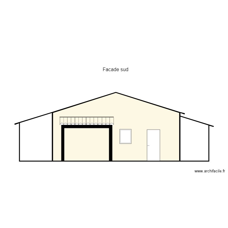 facade sud 3. Plan de 0 pièce et 0 m2