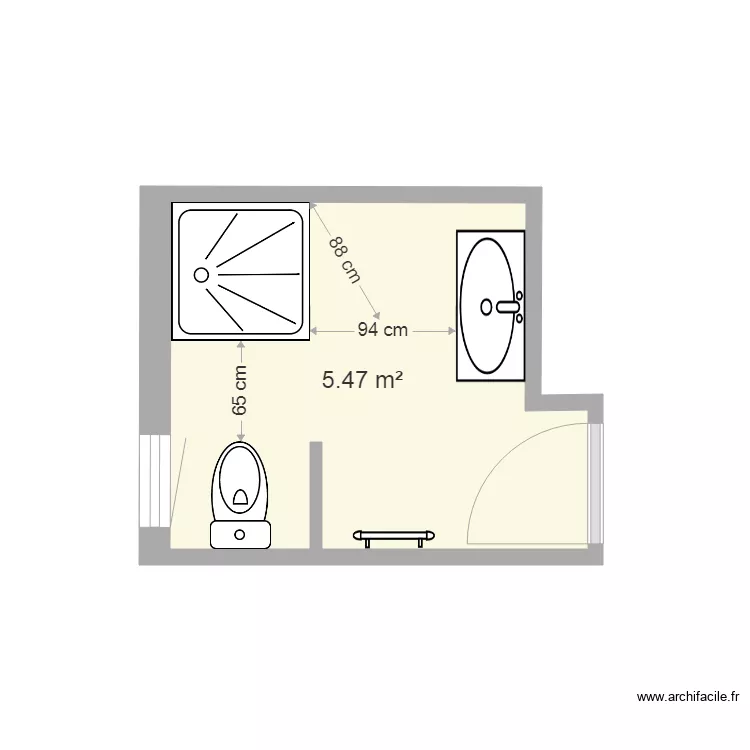 salle de bain 3. Plan de 
