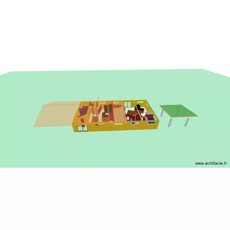 ffrdfdfg. Plan de 3  et 62 m²