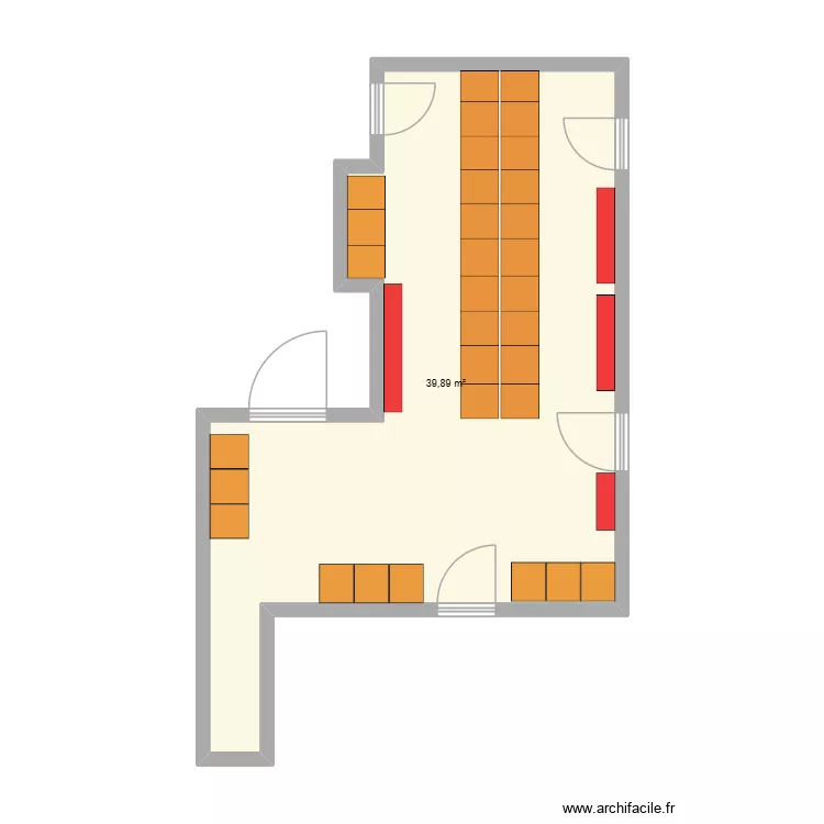 Plan de case 78. Plan de 1  et 40 m²