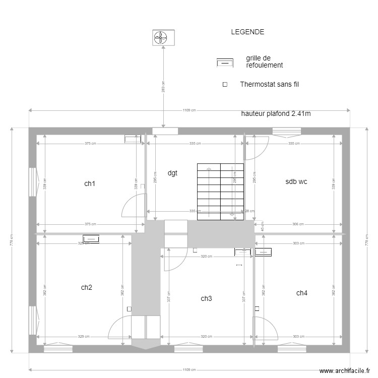 GUIDICELLI CLIM ETAGE 1. Plan de 0 pièce et 0 m2