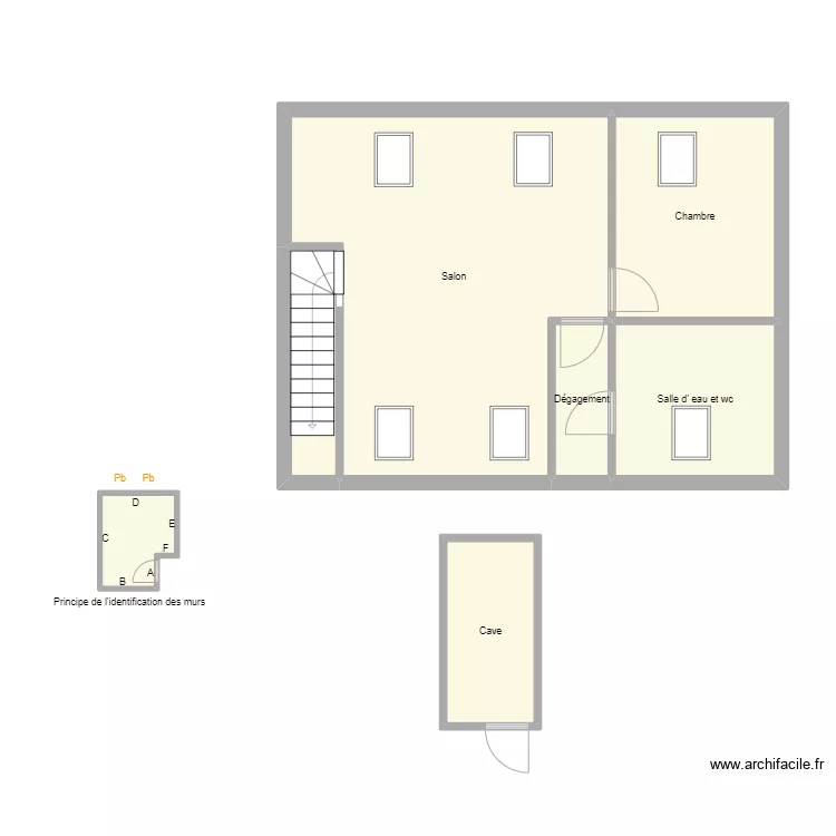 Croquis SCI CARO 3&egrave;me. Plan de 
