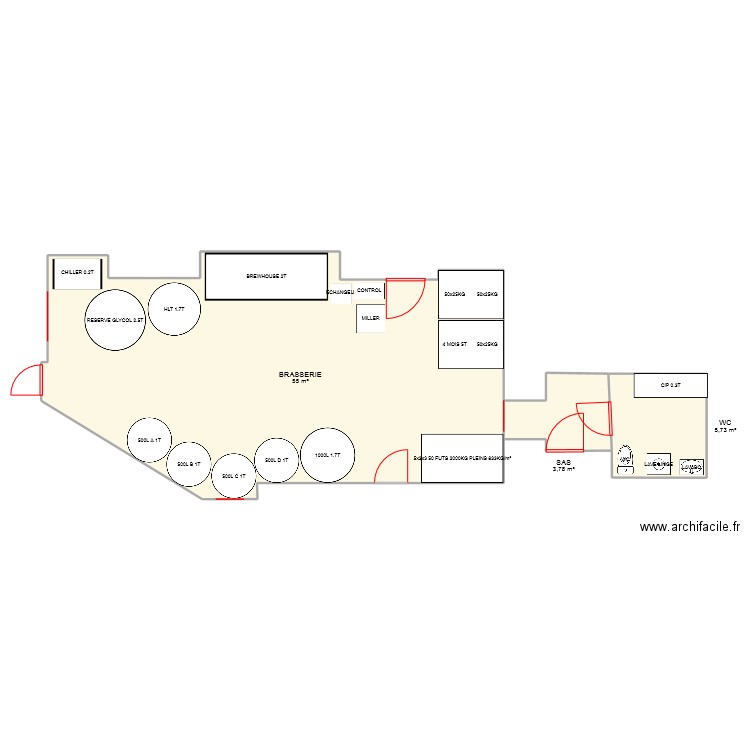 BRASSERIE CONCEPTION. Plan de 0 pièce et 0 m2