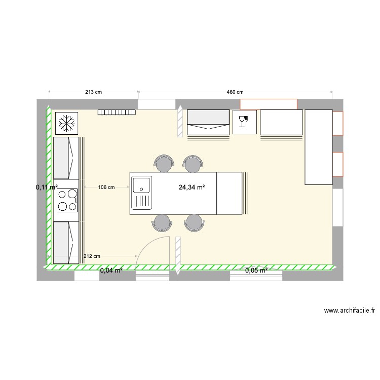 cuisine petite maison 6 2 22. Plan de 0 pièce et 0 m2