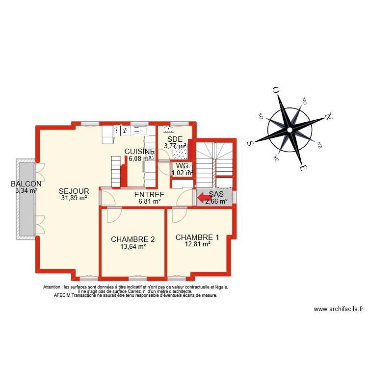 BI 10664. Plan de 11 pièces et 86 m2