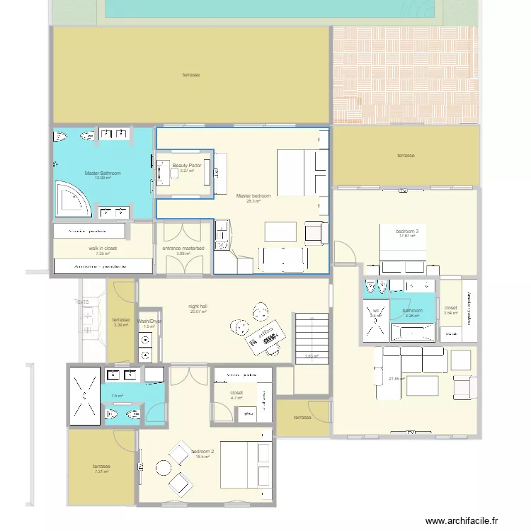 plan thouse 4br. Plan de 
