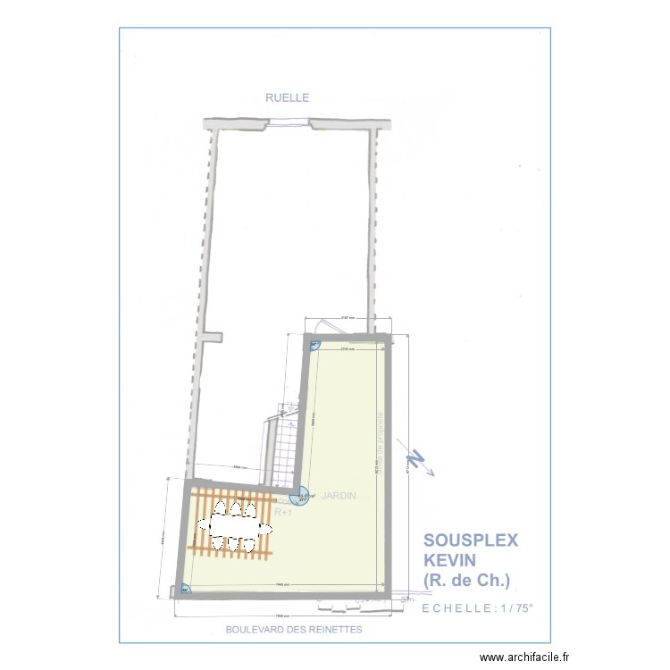 jardin rdc. Plan de 0 pièce et 0 m2