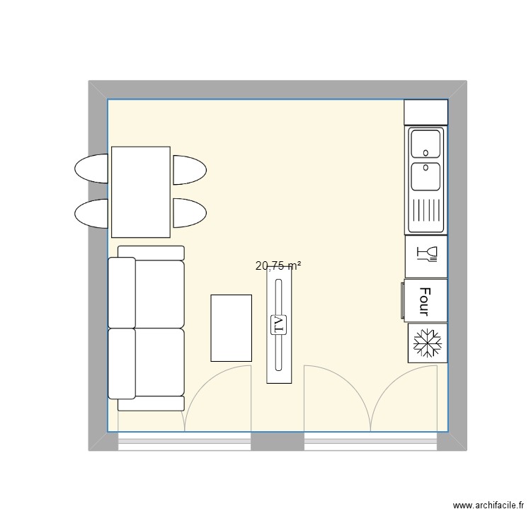 Test salon. Plan de 0 pièce et 0 m2