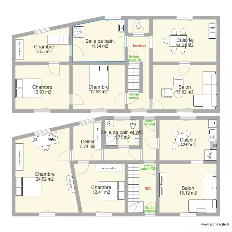 Immeuble PERRIN. Plan de 