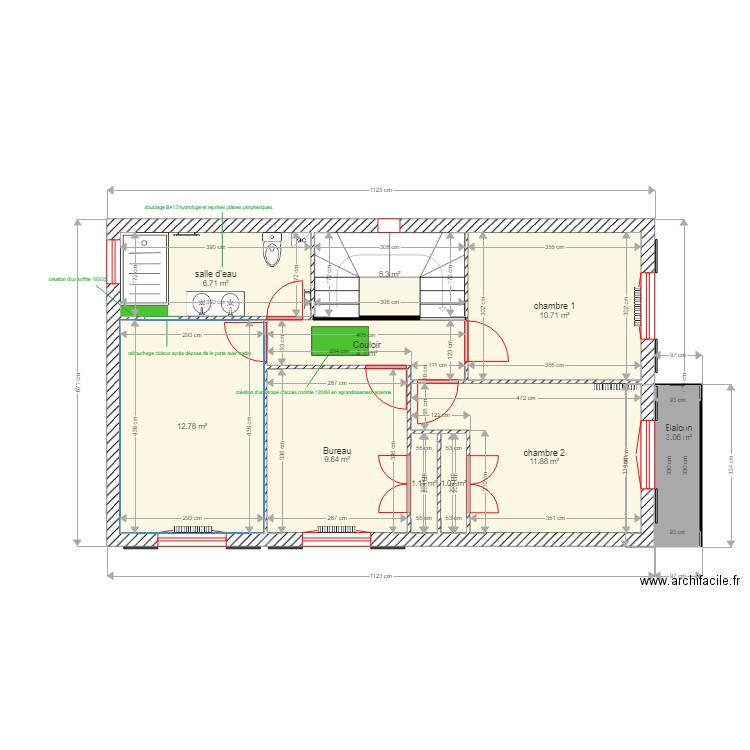 COMMANDRE R1 PROJET PLATRERIE. Plan de 0 pièce et 0 m2