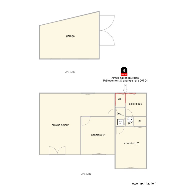 indivision lefebvre 1201. Plan de 9 pièces et 70 m2