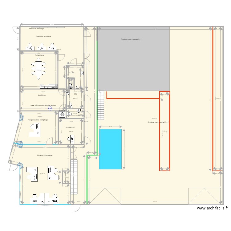 Agence Hallennes Lambersart RDC V3. Plan de 0 pièce et 0 m2