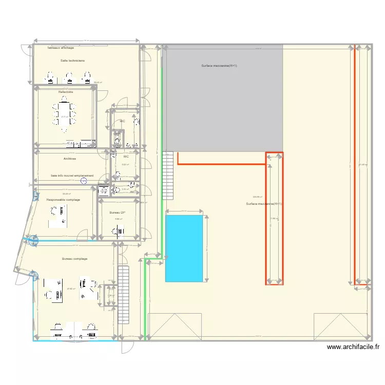 Agence Hallennes Lambersart RDC V3. Plan de 