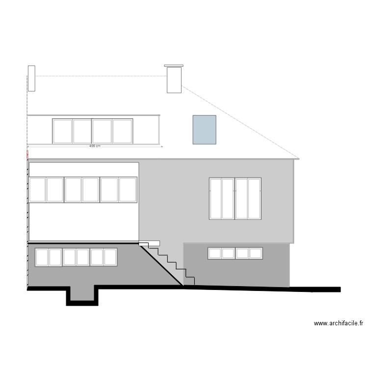 FACADE ARRIERE. Plan de 0 pièce et 0 m2