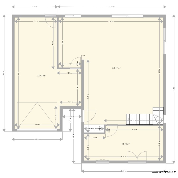 plan architecte rdc. Plan de 0 pièce et 0 m2