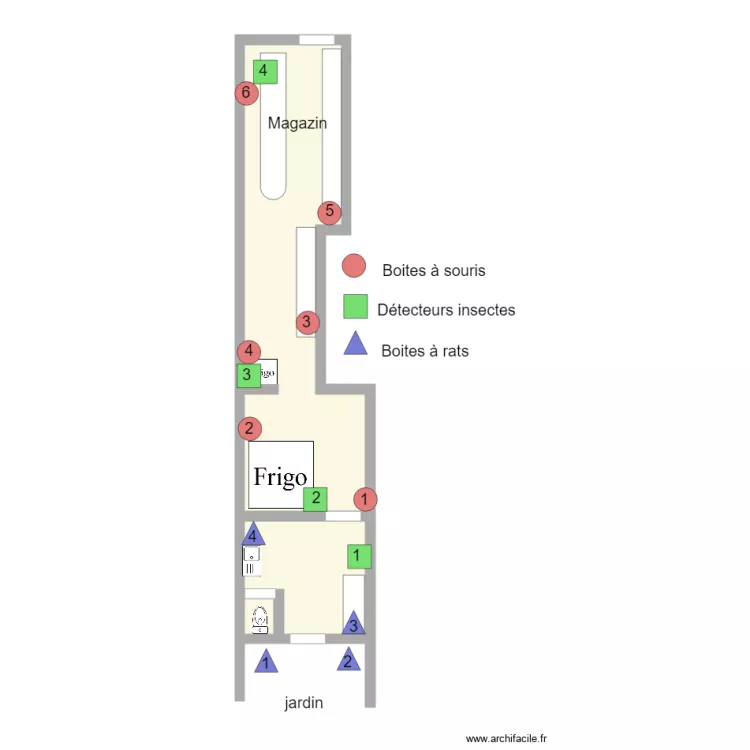 magazin wavre Louis. Plan de 