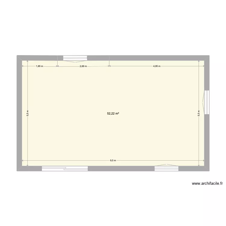 PLAN NU  ETAGE. Plan de 