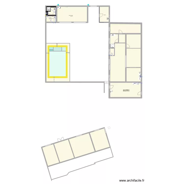 espace piscine. Plan de 0 pièce et 0 m2