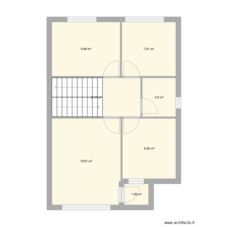 GRISEN - PLANTA 2ª. Plan de 7 pièces et 56 m2