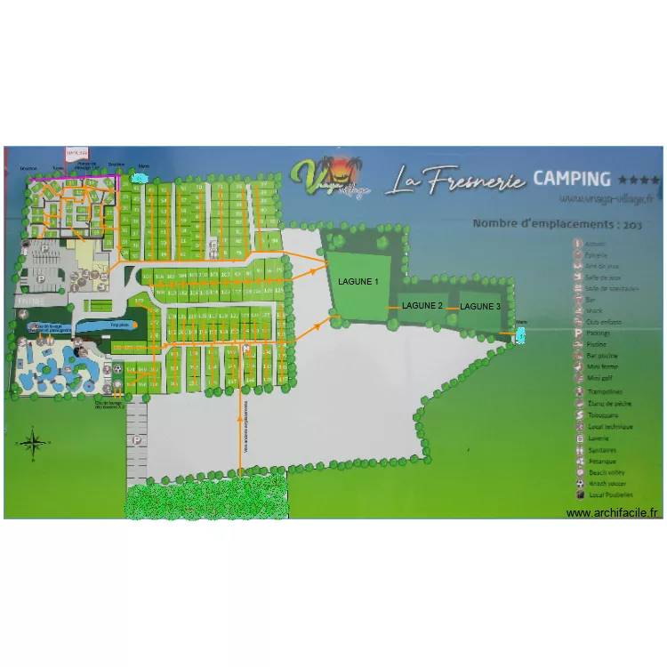 FRESNERIE - EAUX USEES. Plan de 