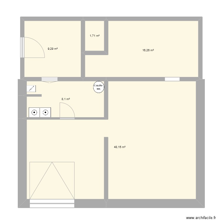 Marsannay Sous sol v1. Plan de 0 pièce et 0 m2