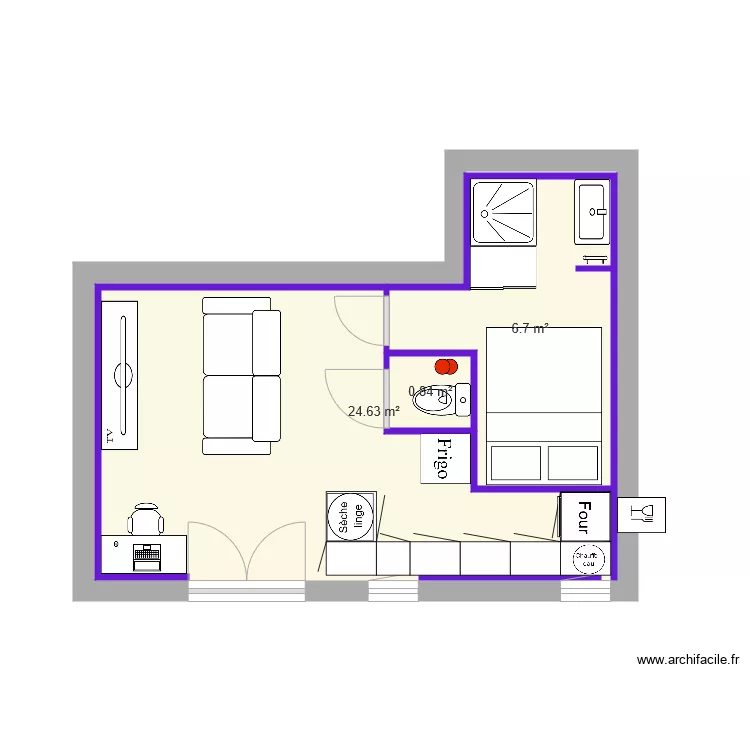 Studio id&eacute;e 2. Plan de 