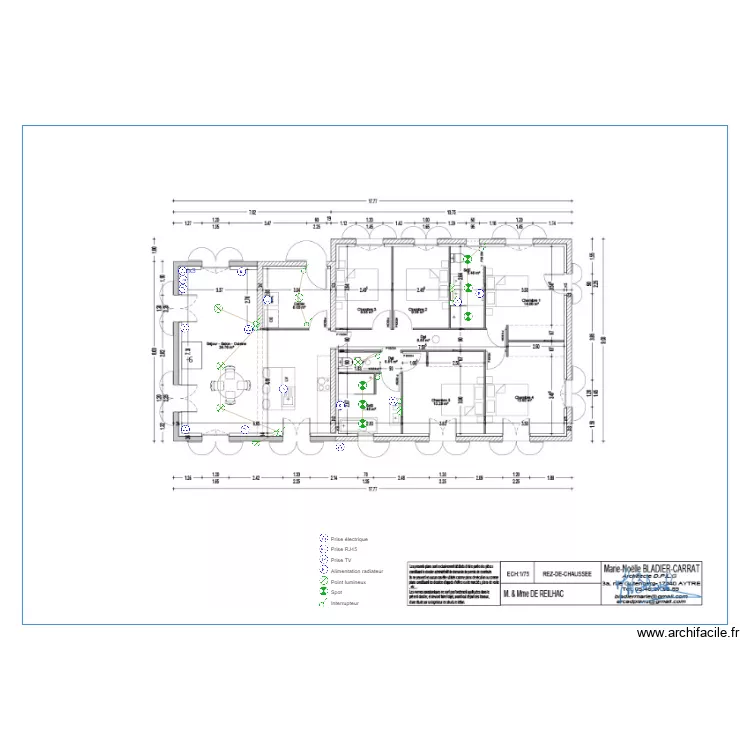 DE REILHAC. Plan de 