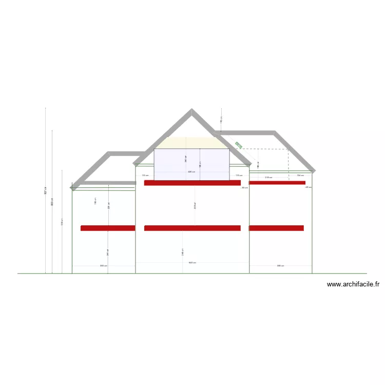 coupe facade maison potager bis. Plan de 