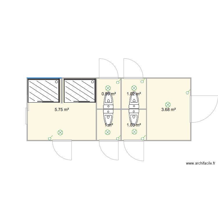 SANITAIRE ST GUEZ CARAIBES. Plan de 0 pièce et 0 m2