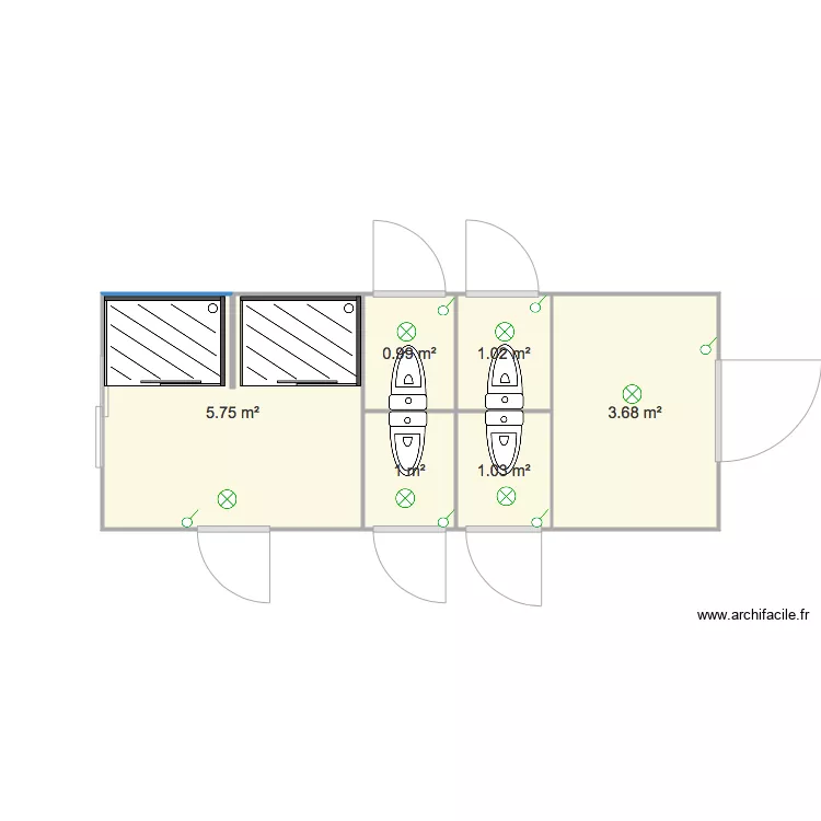 SANITAIRE ST GUEZ CARAIBES. Plan de 