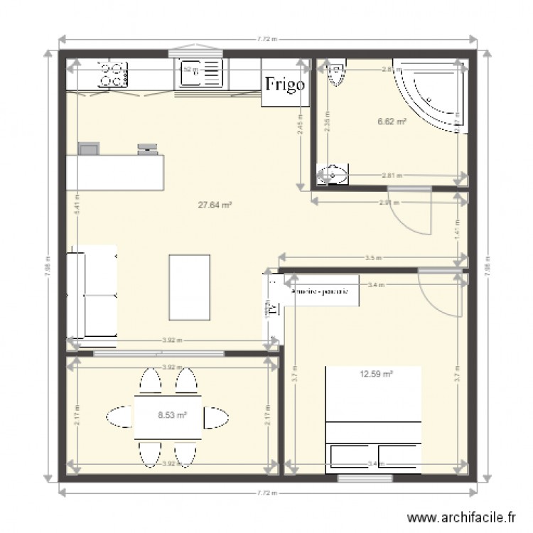 plan 1. Plan de 0 pièce et 0 m2