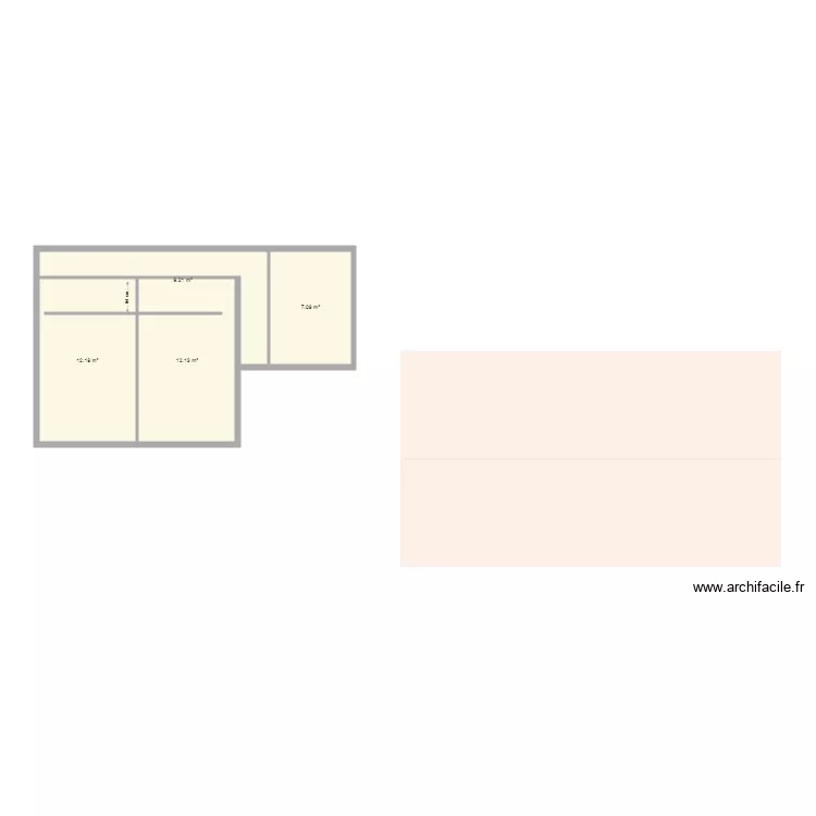 chambre 1vide. Plan de 