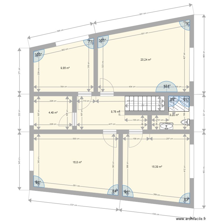 4eme écluse 1er ver2. Plan de 0 pièce et 0 m2