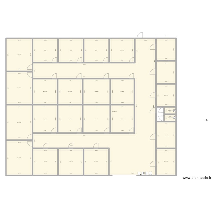 box. Plan de 26 pièces et 596 m2